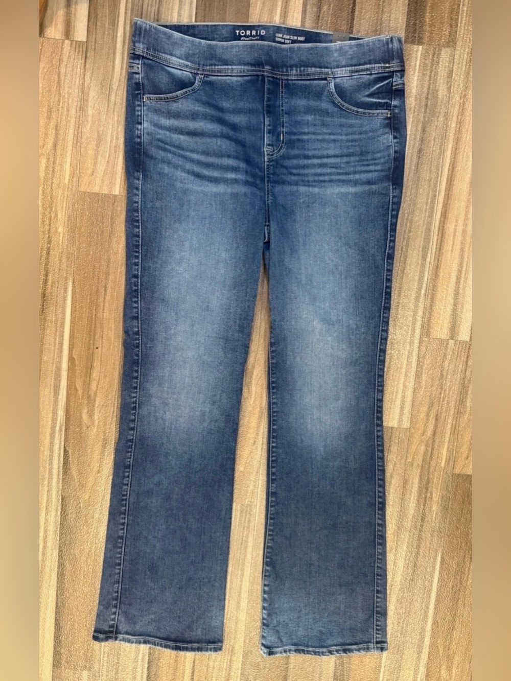 NEW Torrid Womens Size 1XT Lean Jean Slim Boot Super Soft Pull On 36x33 - Picture 2 of 9